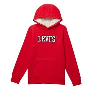 Levi's Boy's Sherpa Lined Pullover Red Hoodie (Big Kids) XL (13-15 Yr) 🆕